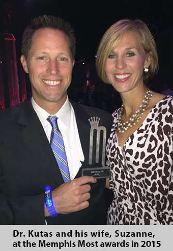 Dr. Kutas and his wife, Suzanne, at the Memphis Most awards in 2015